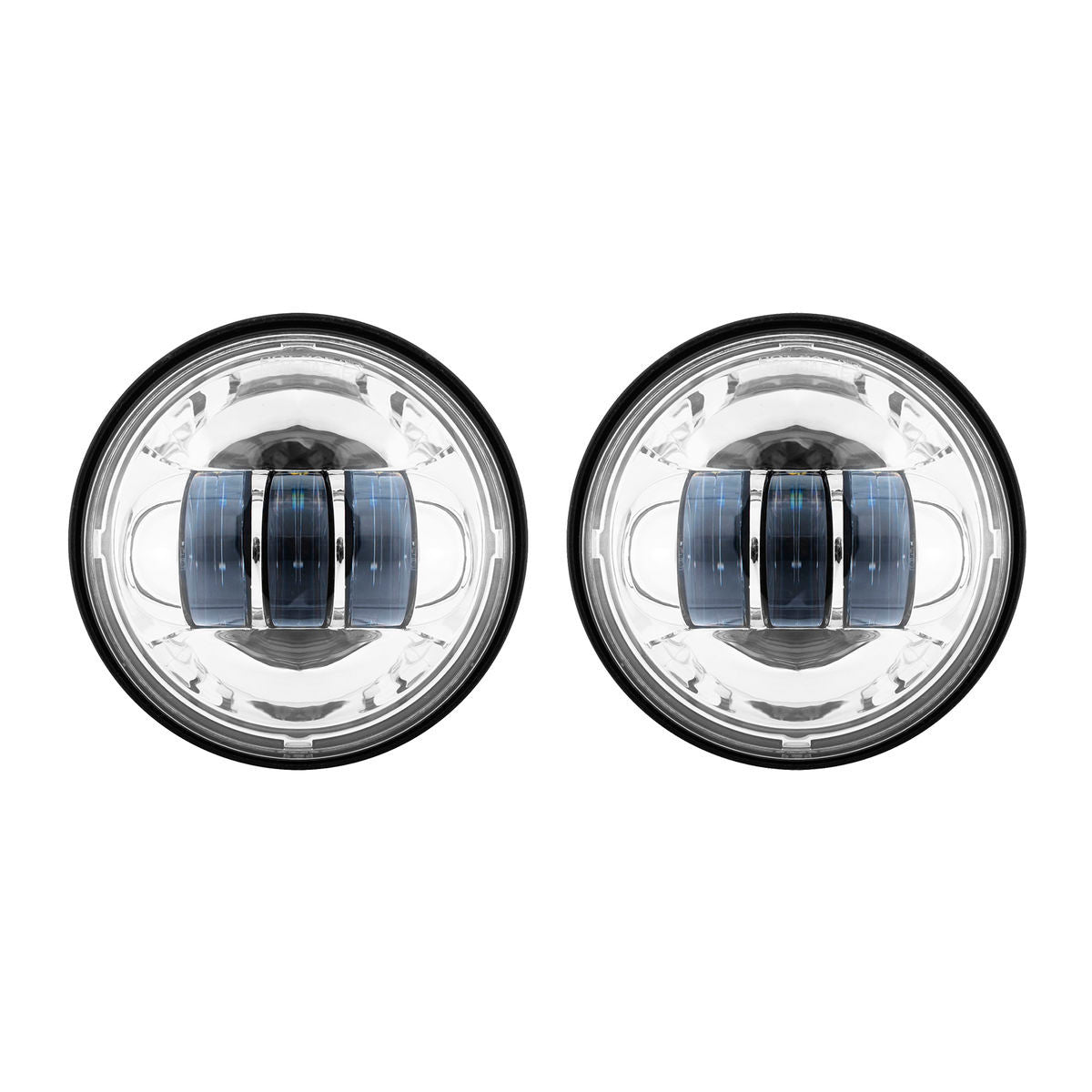 4.5" Chrome LED Harley Auxillary Passing Lamps