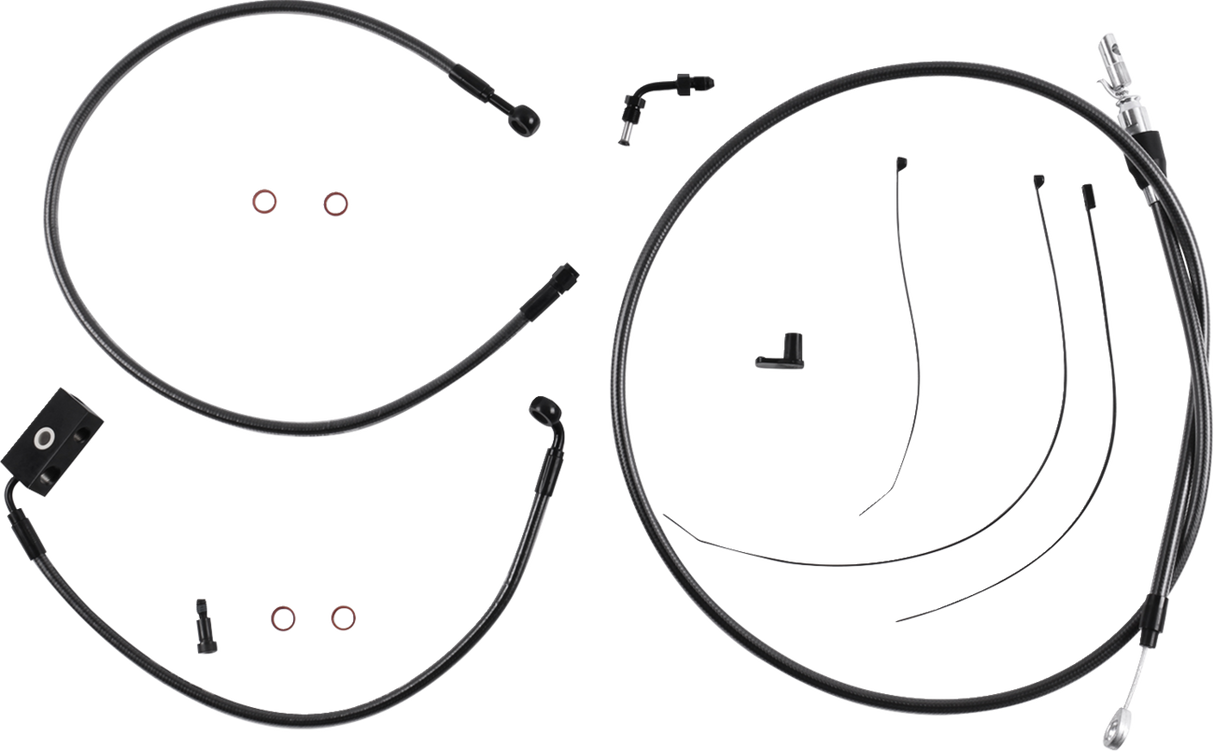Black Pearl™ Designer Handlebar Installation Kit - 8" - '18-'24 Softail