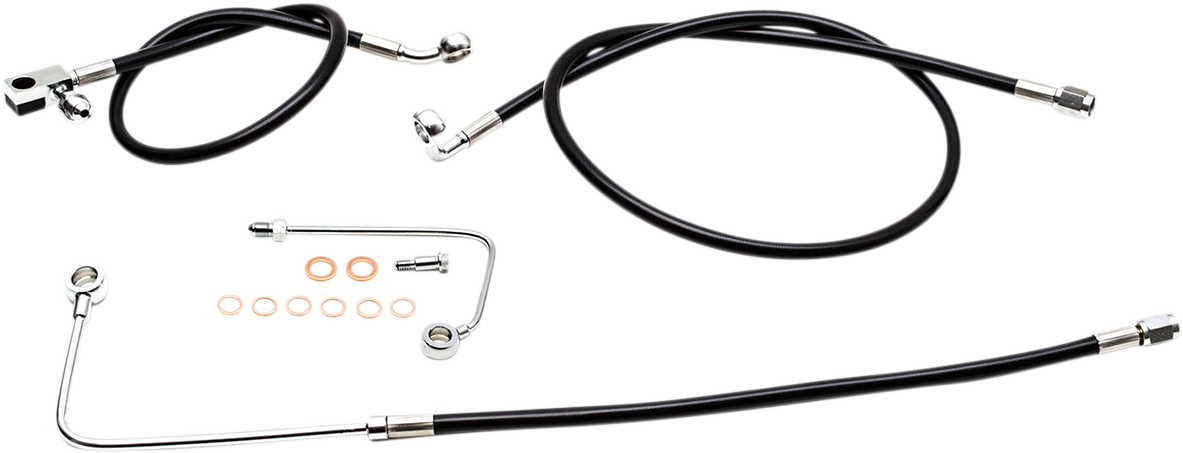 Black Braided Brake Line Kit
