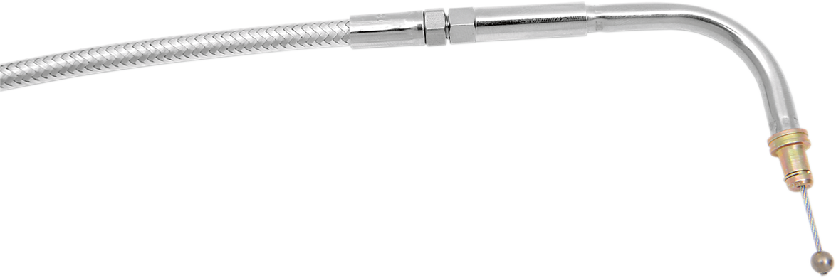 Polished Stainless Steel Braided Idle Cable - 39-1/2"