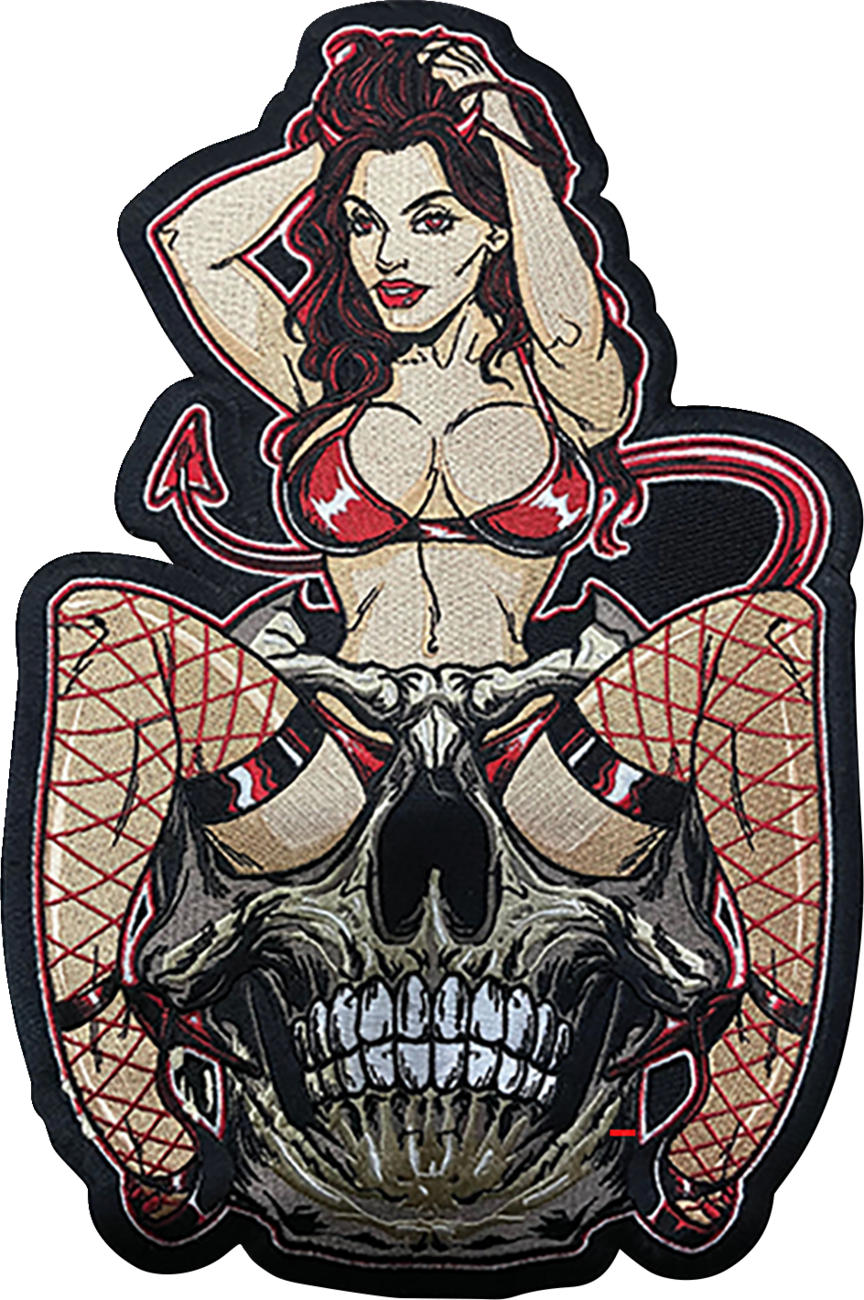 Devil Girl Embroidered Patch