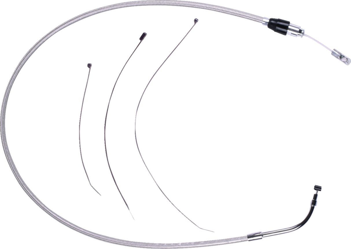 Polished Stainless Quick Connect Upper Clutch Cable - 41-1/4"