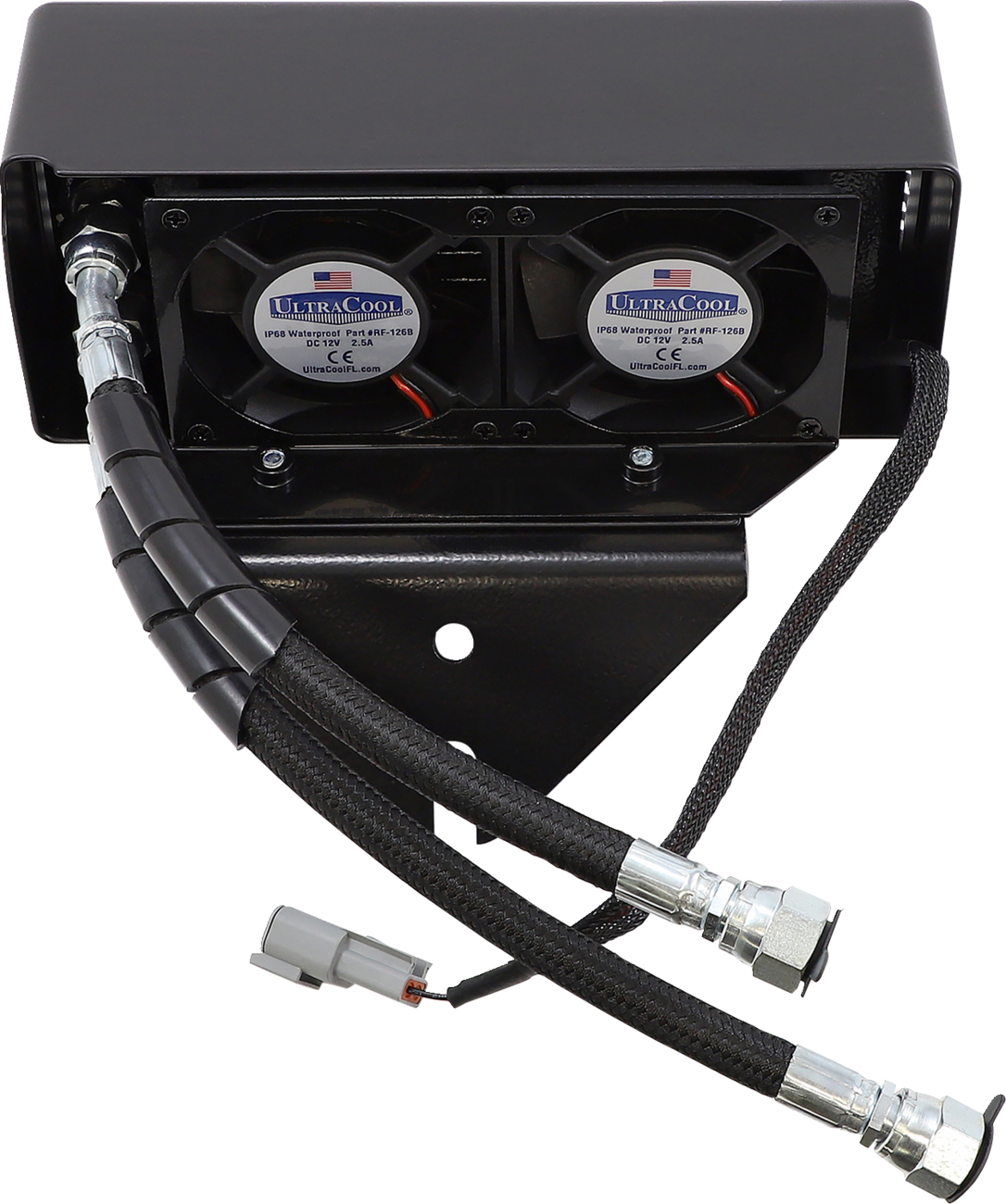 Below Regulator Mount Oil Cooler Kit with Fan for S&S T Series Engines