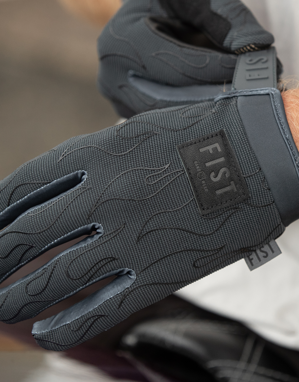 Moto Hybrid Phantom Flame Road Gloves
