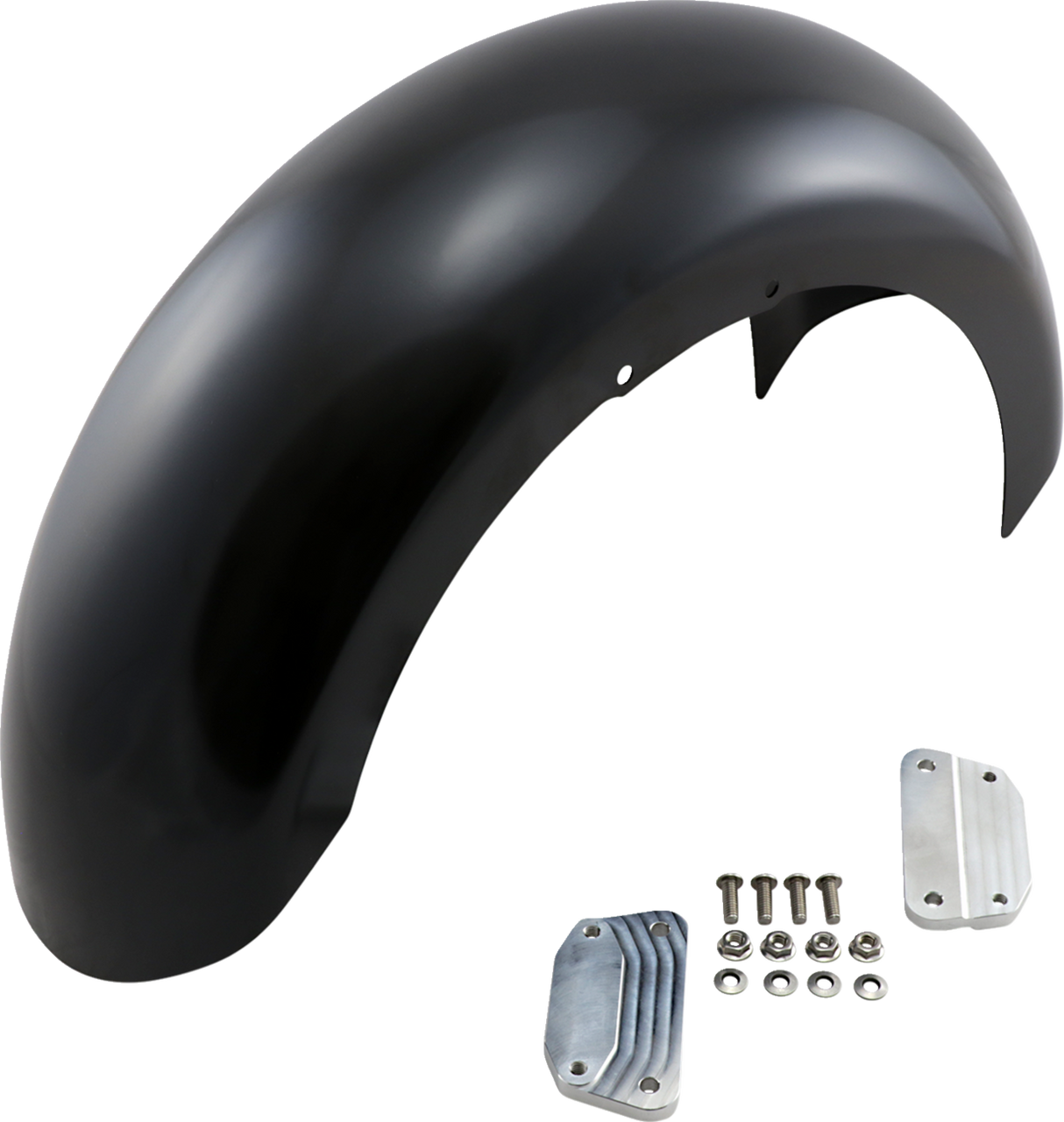Hugger Series Front Fender with Mounting Blocks for Softail/Dyna
