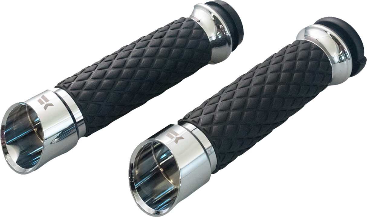 Edge Grips - Custom Contour - Diamond - TBW- Chrome