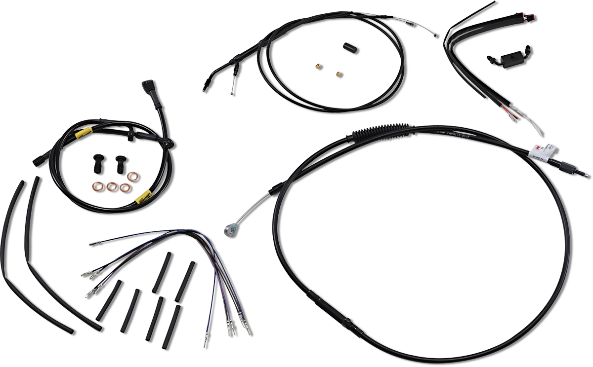 Handlebar Cable and Brake Line Kit for Wide Glide Gorilla Handlebars