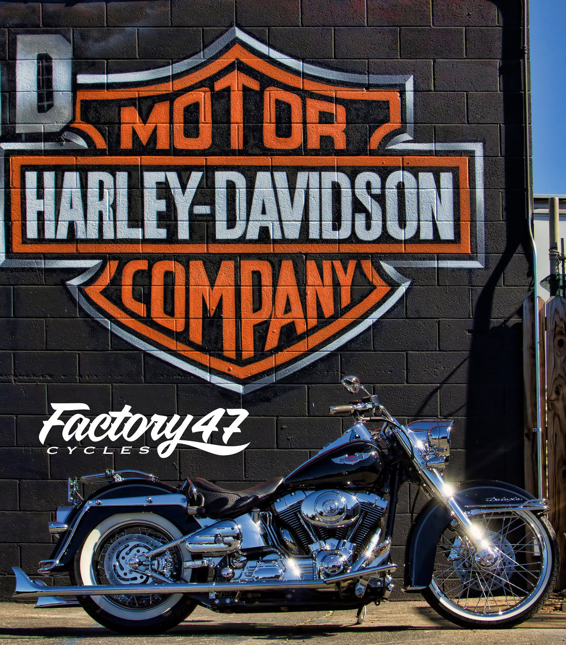 Fishtail Slip-Ons (pair) Softail 36" Chrome