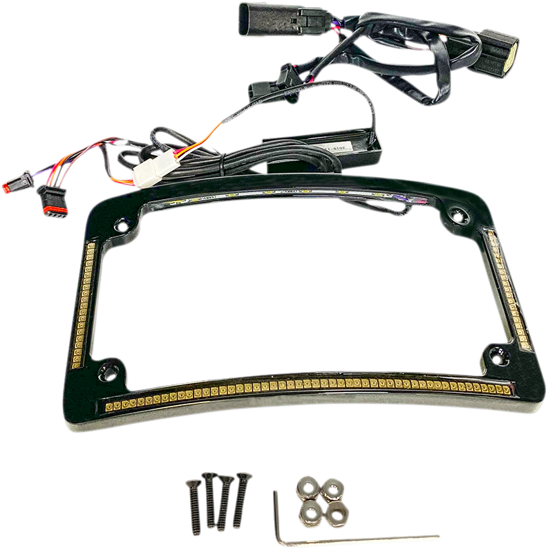 LED Radius License Plate Frame