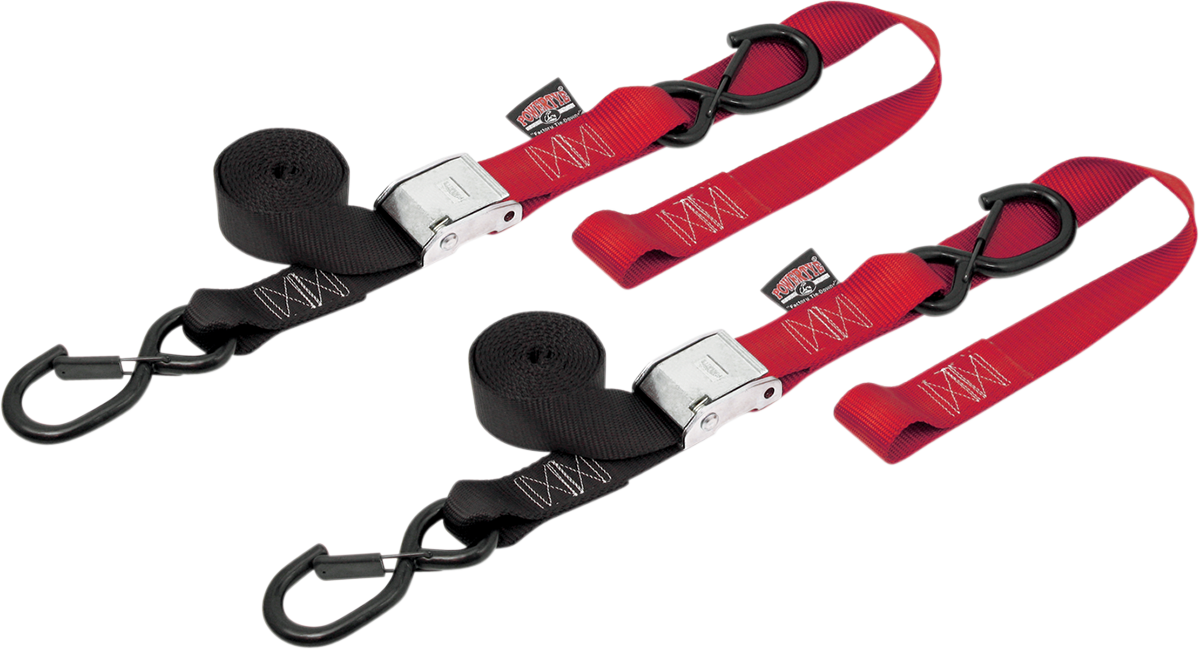 1-1/2" Cam-Buckle with Safety-Latch Hooks and Soft-Tye