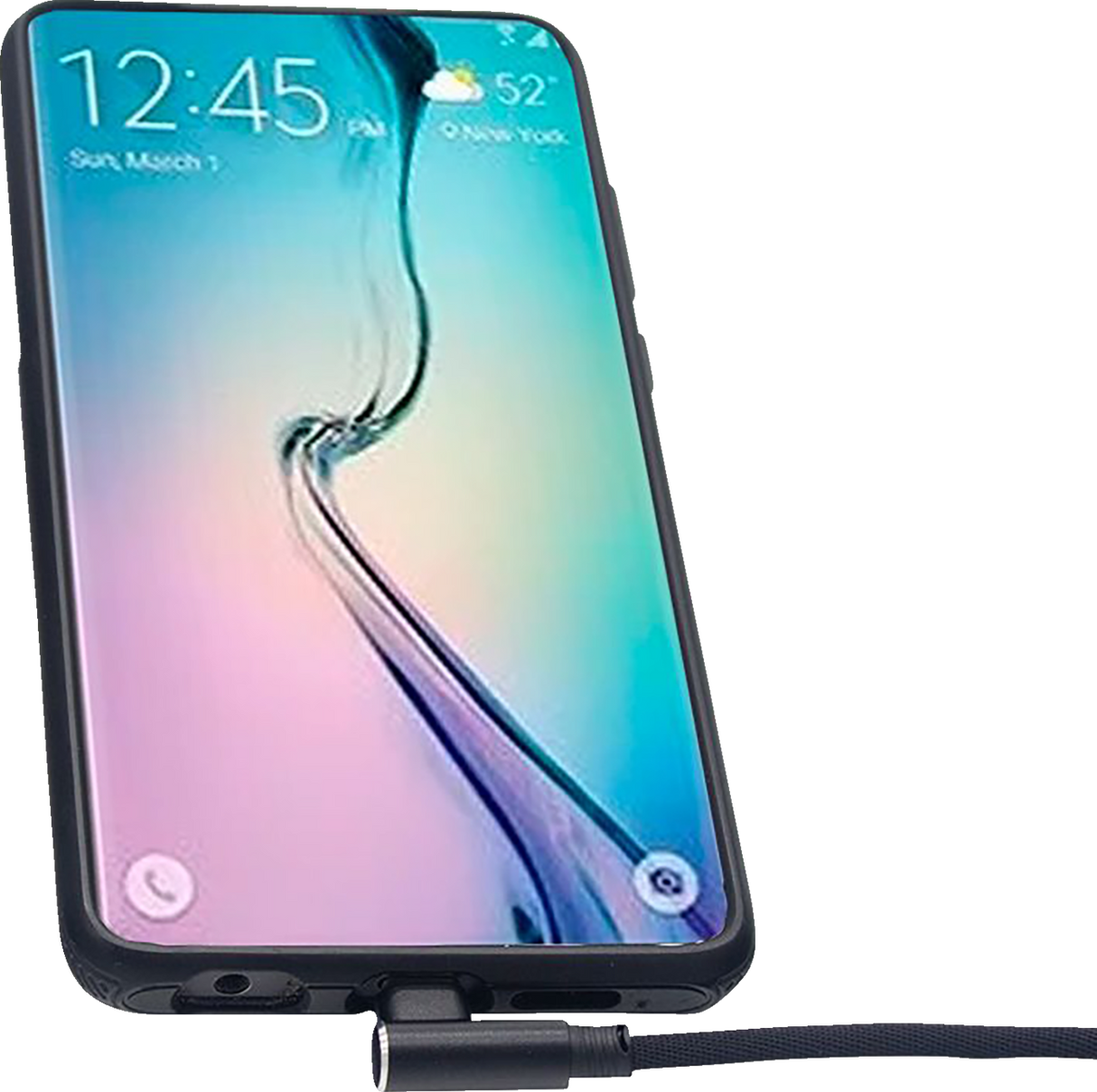 18" 90° Male USB to 90° Male USB-C Phone Charging Cable