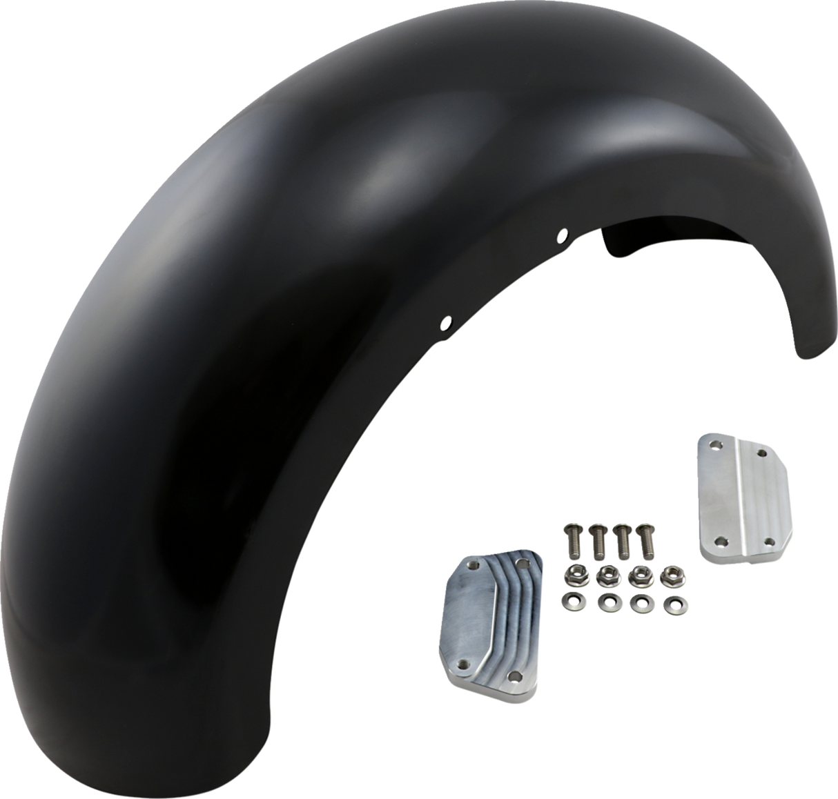 Hugger Series Front Fender with Mounting Blocks for Softail/Dyna