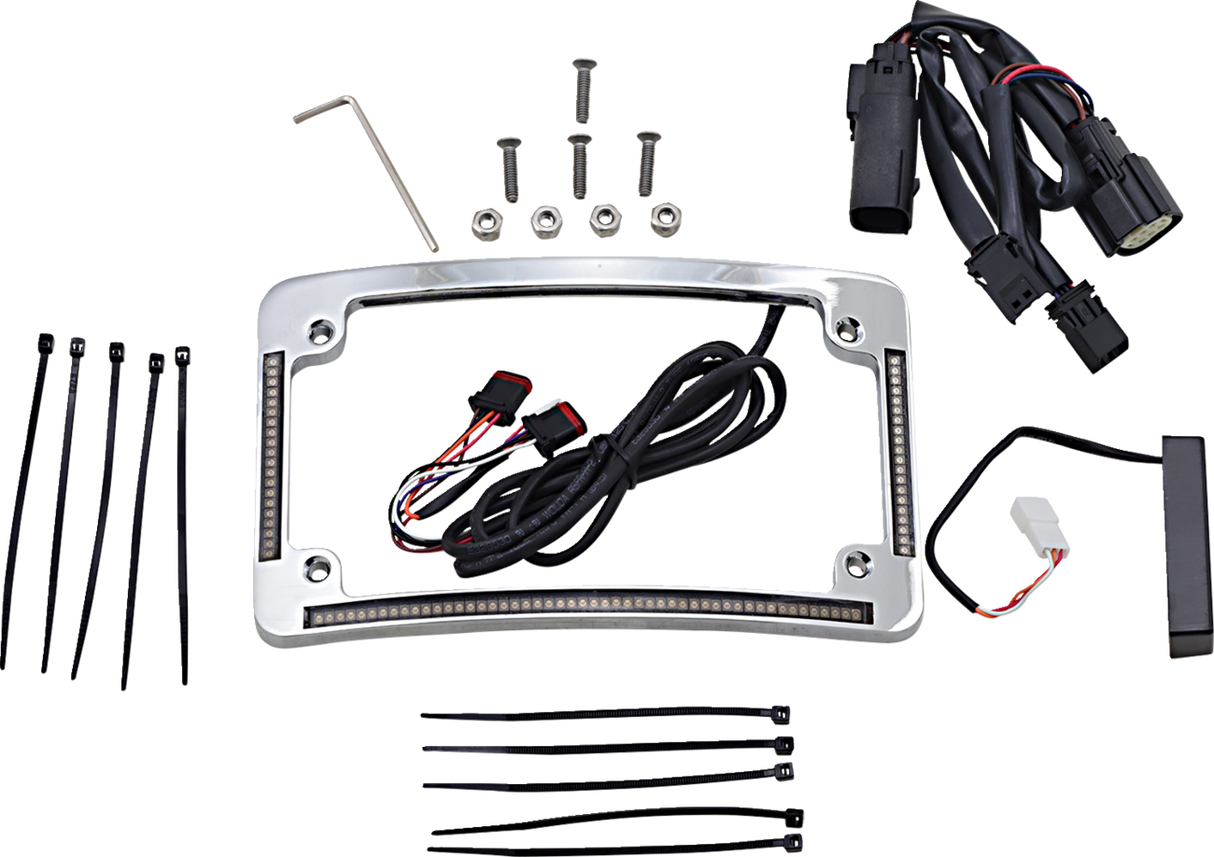 LED Radius License Plate Frame