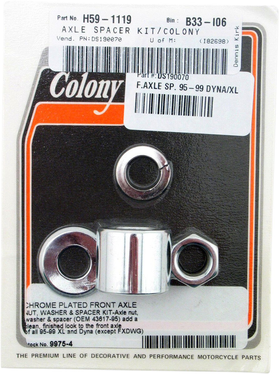 Axle Spacer/Nut Kit