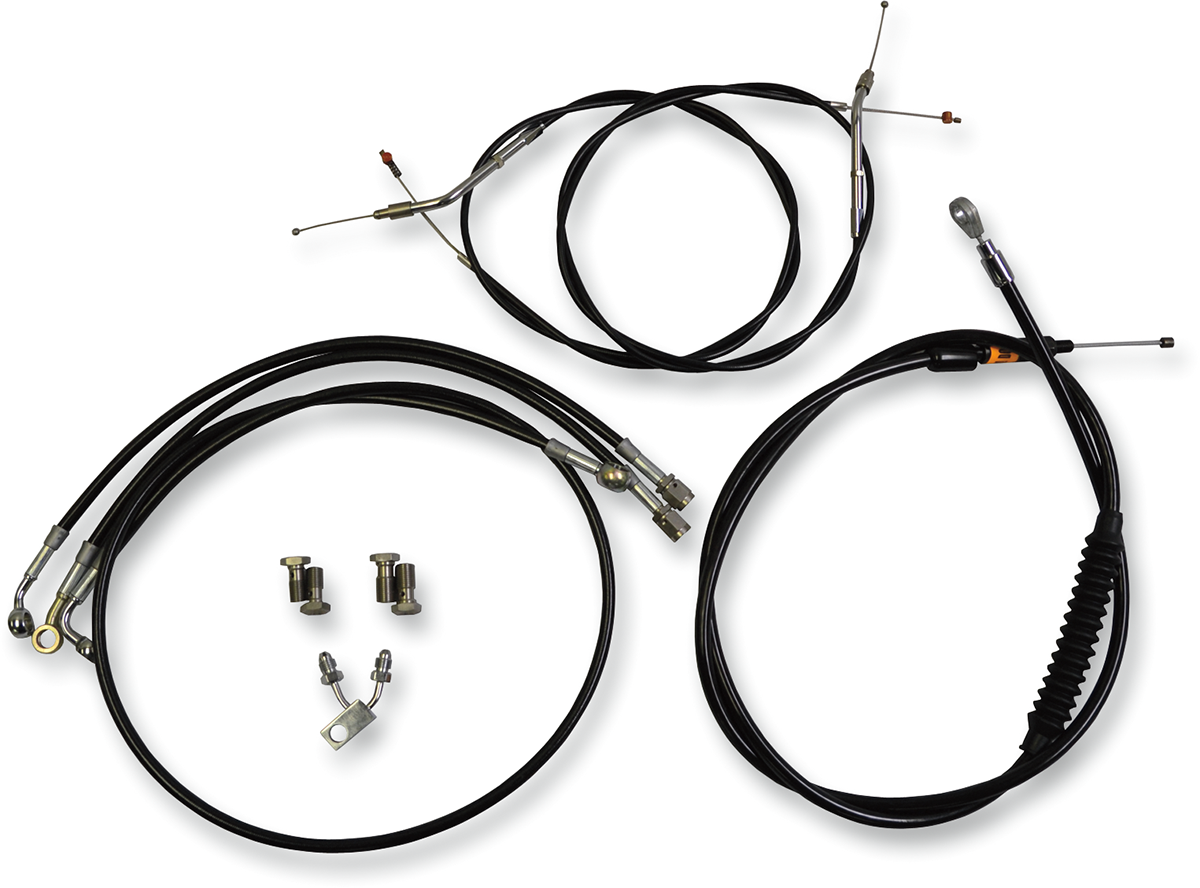 Standard Black Vinyl Handlebar Cable/Brake Line Kit — Ape Hanger
