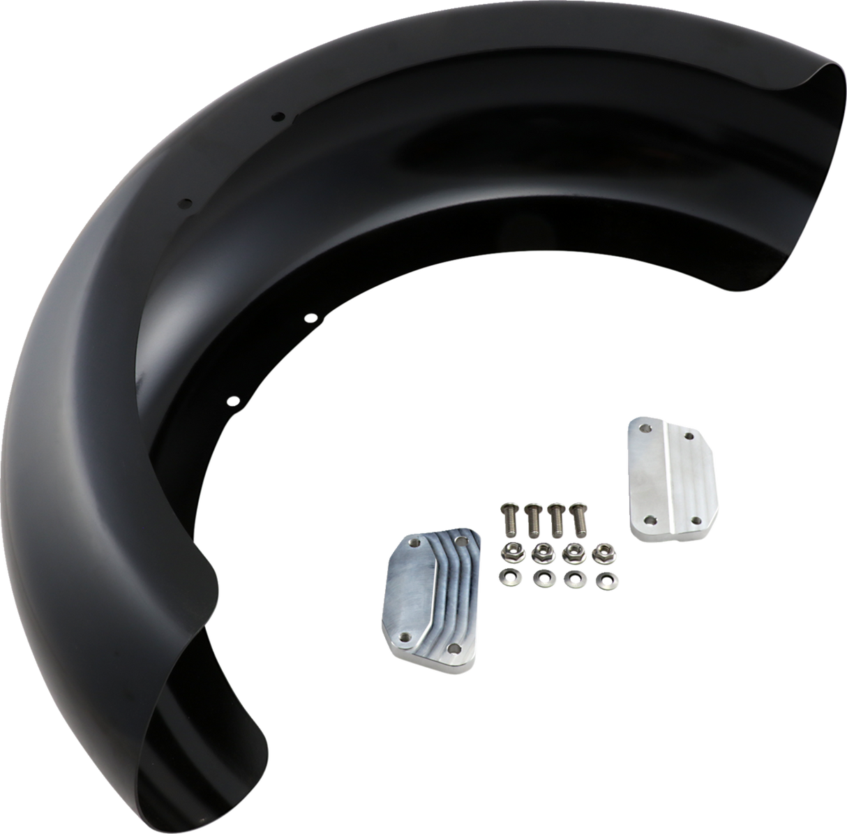 Hugger Series Front Fender with Mounting Blocks for Softail/Dyna