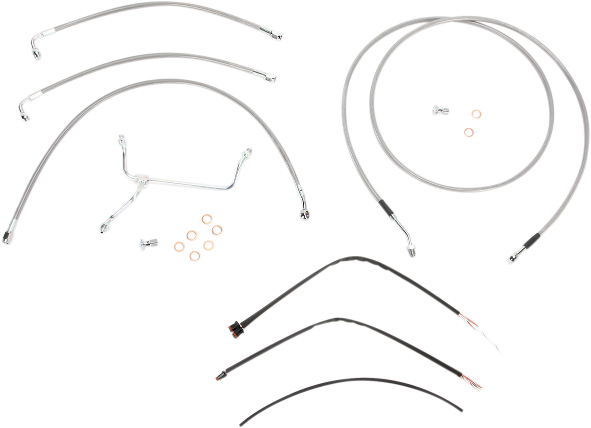 Complete Stainless Braided Handlebar Cable/Brake Line Kit