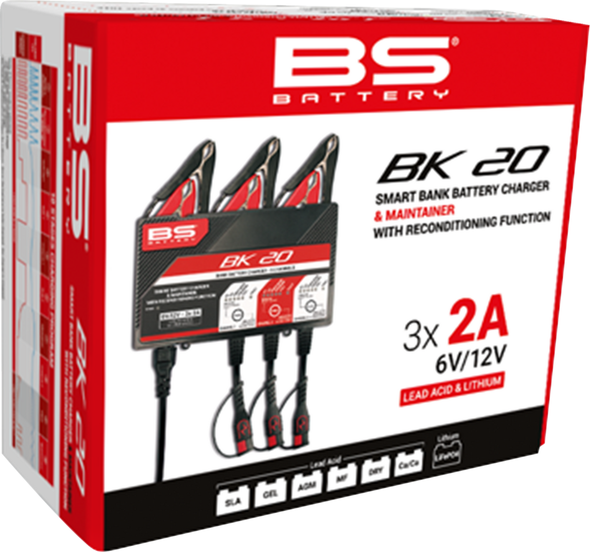 BK20 Smart Bank Battery Charger and Maintainer with Reconditioning Function