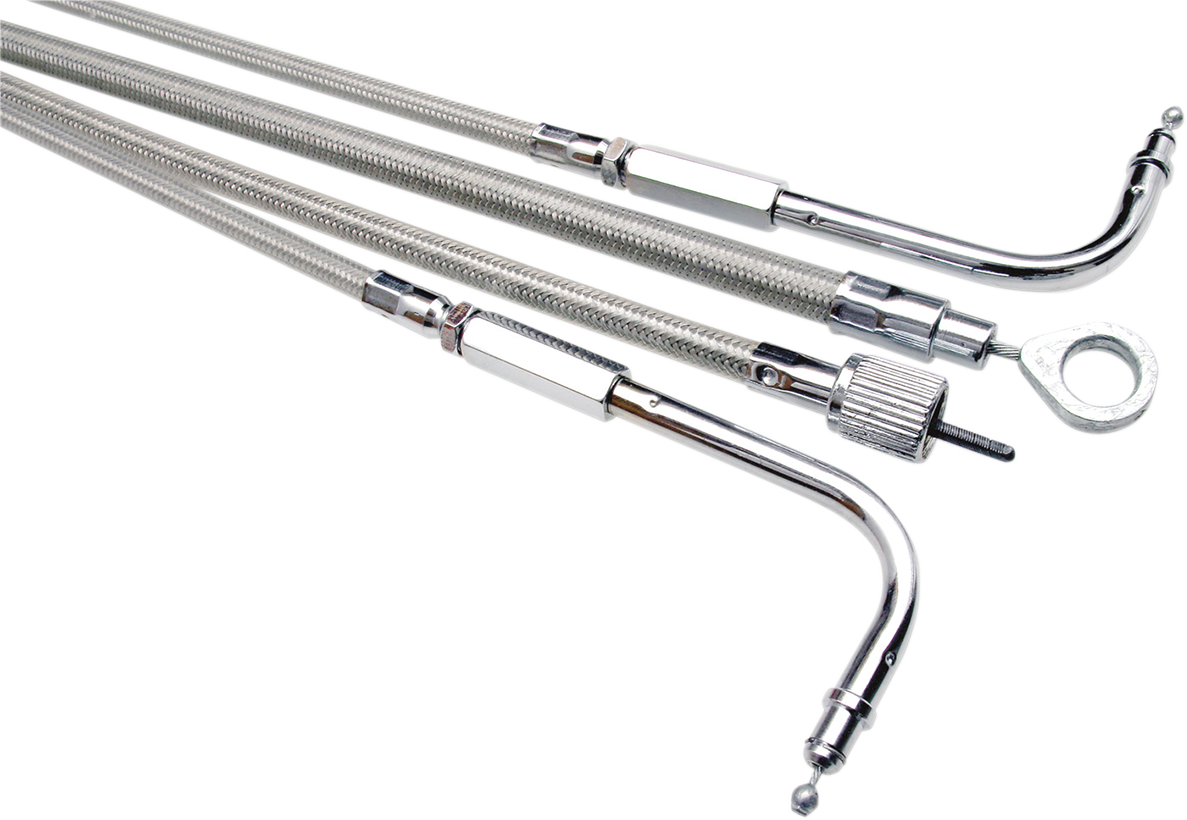Armor Coat Braided Stainless Steel Speedometer Cable for Harley-Davidson