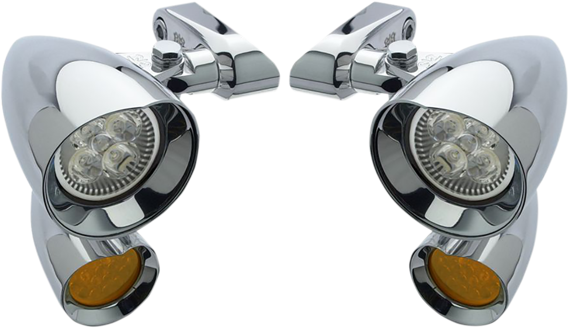 Vampire 2" Spotlight and 1-3/8" Turn Signals