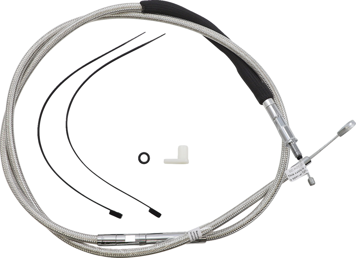 High-Efficiency Polished Stainless Clutch Cable - 67-11/16"
