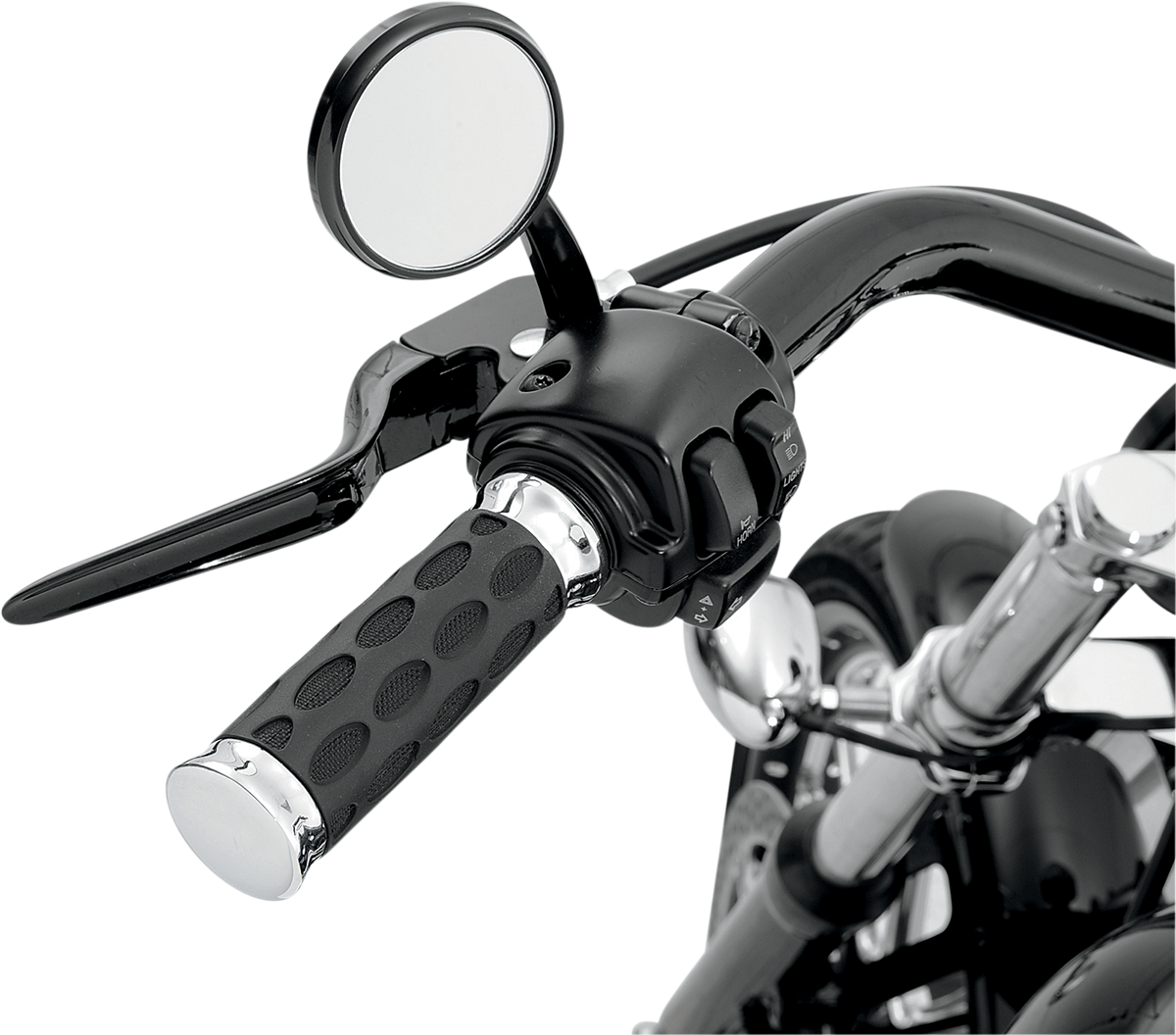 Custom Rubber Grips - Hotop - Chrome/Rubber - Cable