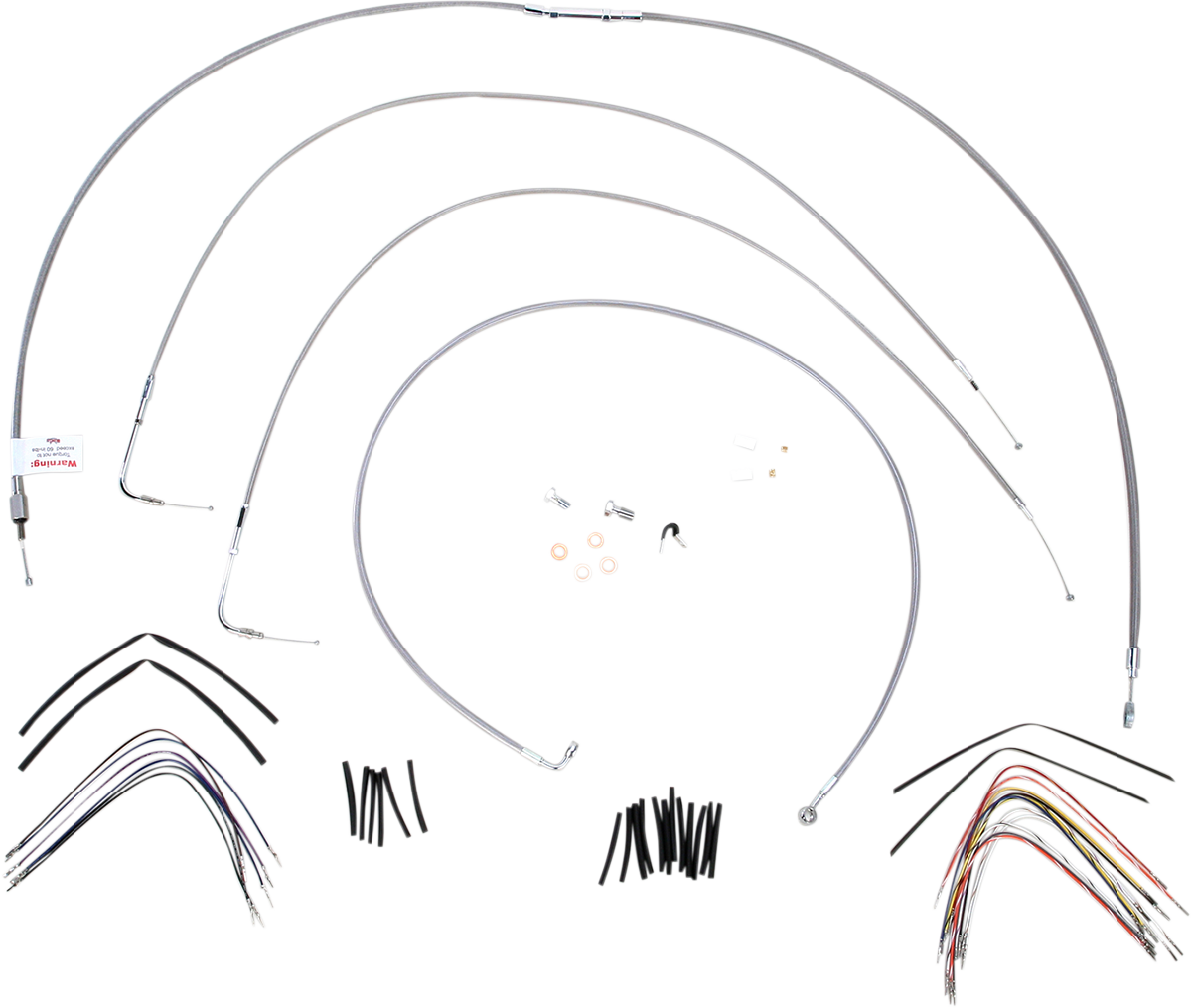 Complete Stainless Braided Handlebar Cable/Brake Line Kit