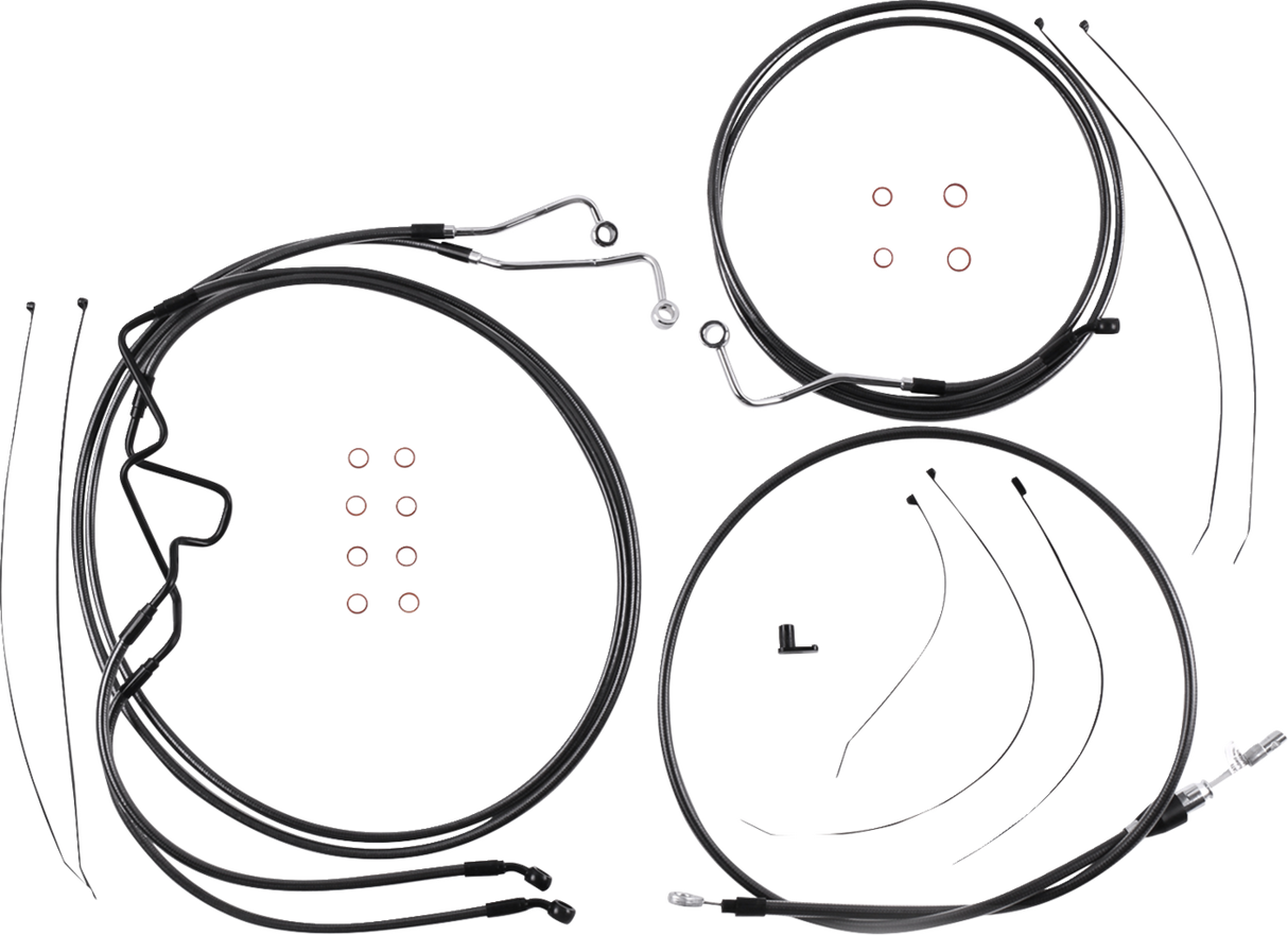 Black Pearl™ Designer Handlebar Installation Kit - 8" - '21-'22 FLHR
