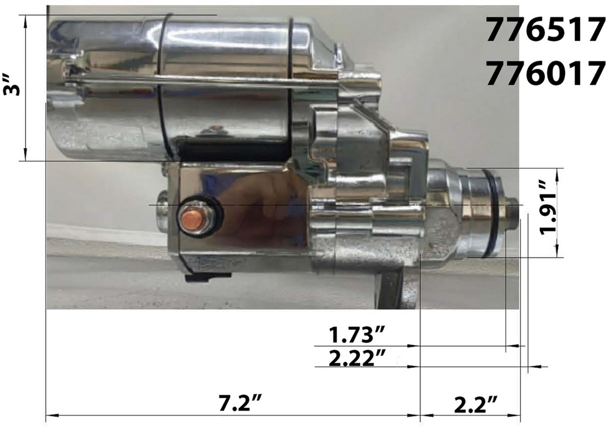 Slugger 1.8kW High-Torque Starter Motor