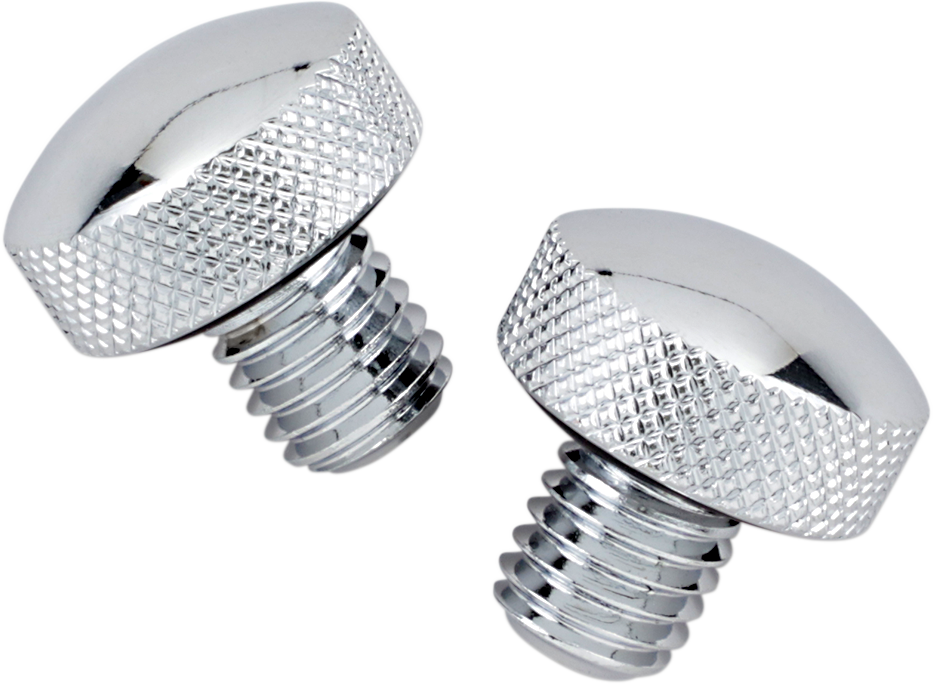 Chrome Knurled Bolt Kit for Softail Seat