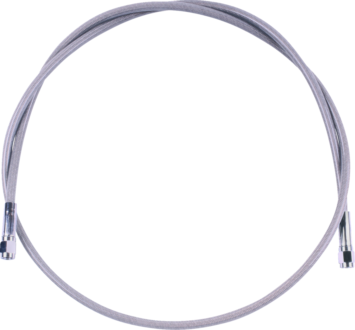 Universal XR Brake Line - 50" - Stainless w/ Chrome Fittings