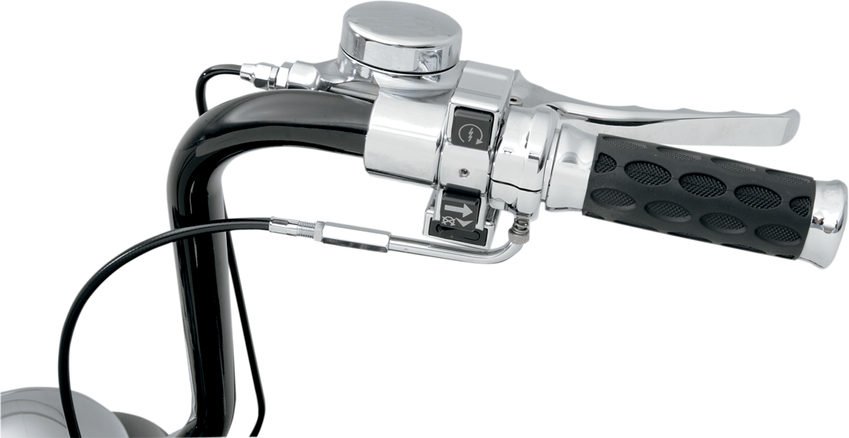 Custom Rubber Grips - Hotop - Chrome/Rubber - Cable