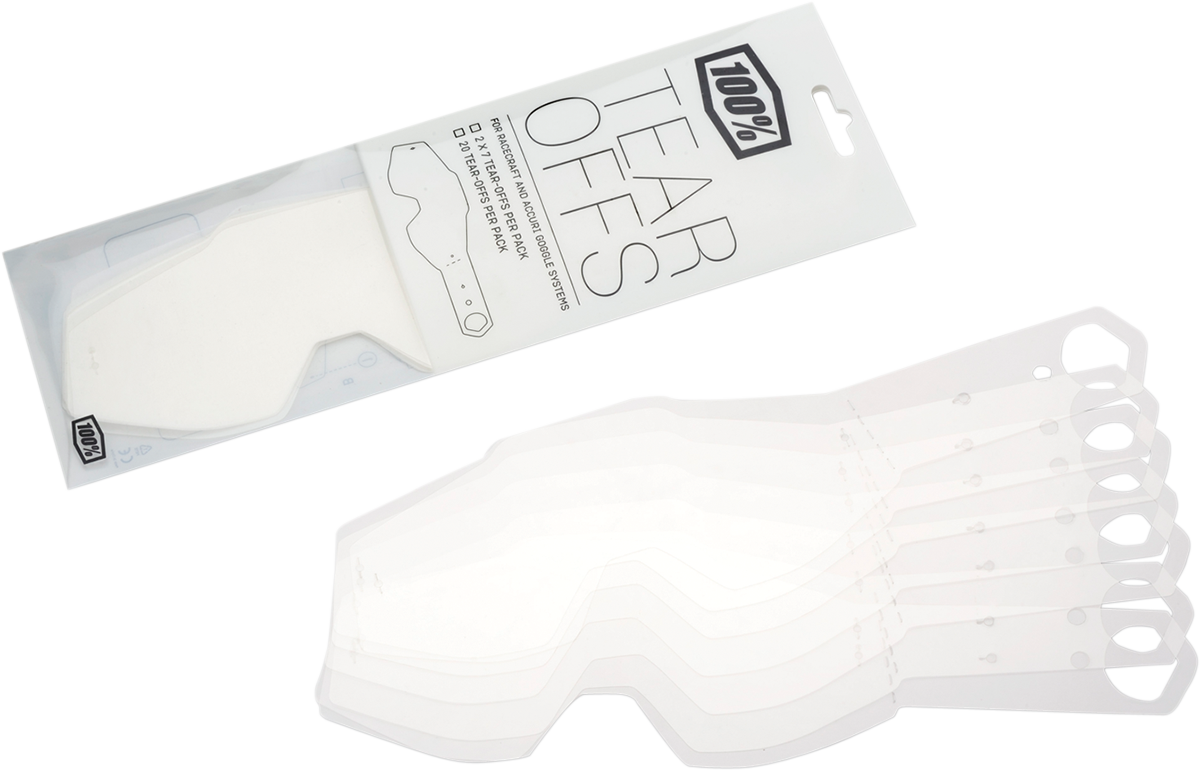 Racecraft/Accuri/Strata Goggle Tear-Offs — Laminated