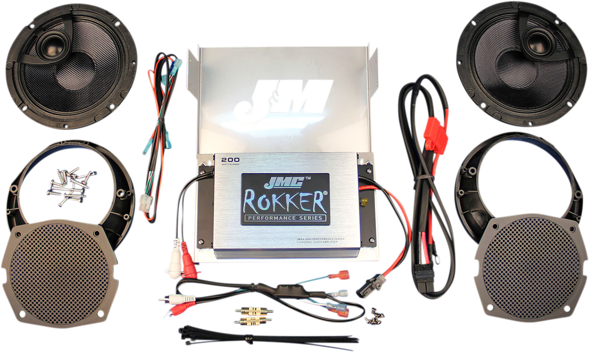 JMC ROKKER® 200W 2-Channel Amplifier and Speaker Kit