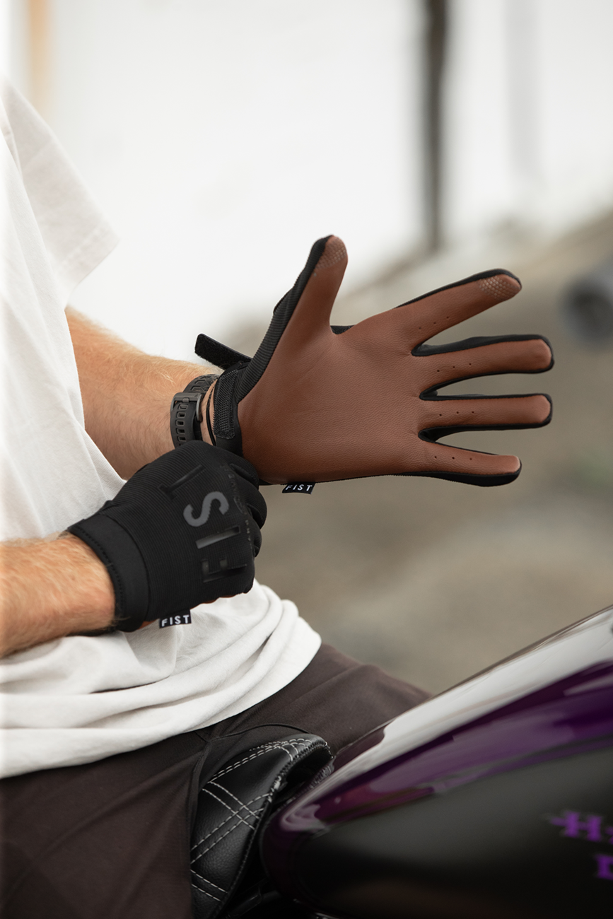 Moto Hybrid Leather Road Gloves