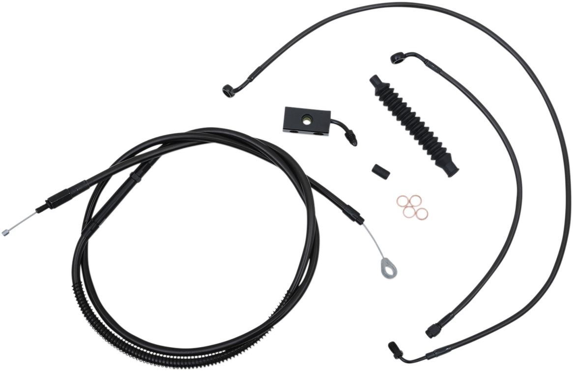 Standard Midnight Braided Handlebar Cable/Brake Line Kit — Ape Hanger