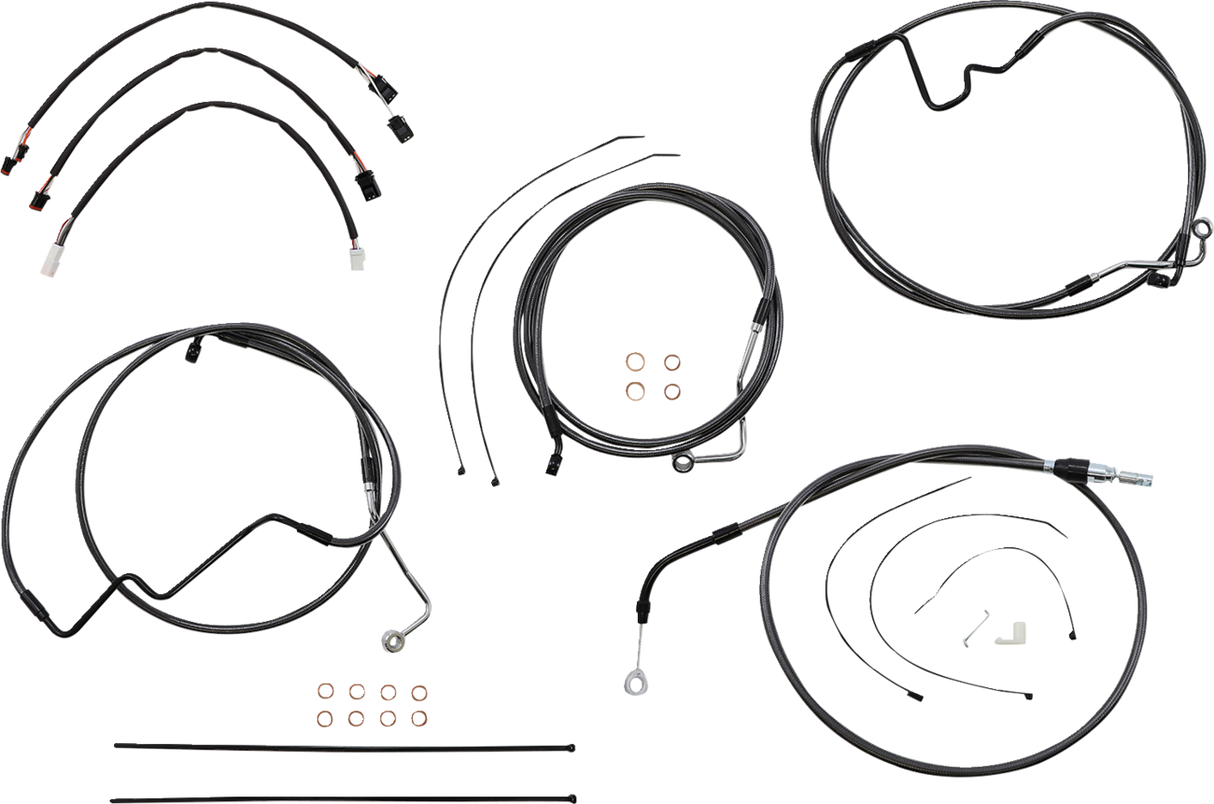 Black Pearl™ Designer Handlebar Installation Kit - 15"-17" - '21-'23 FLH
