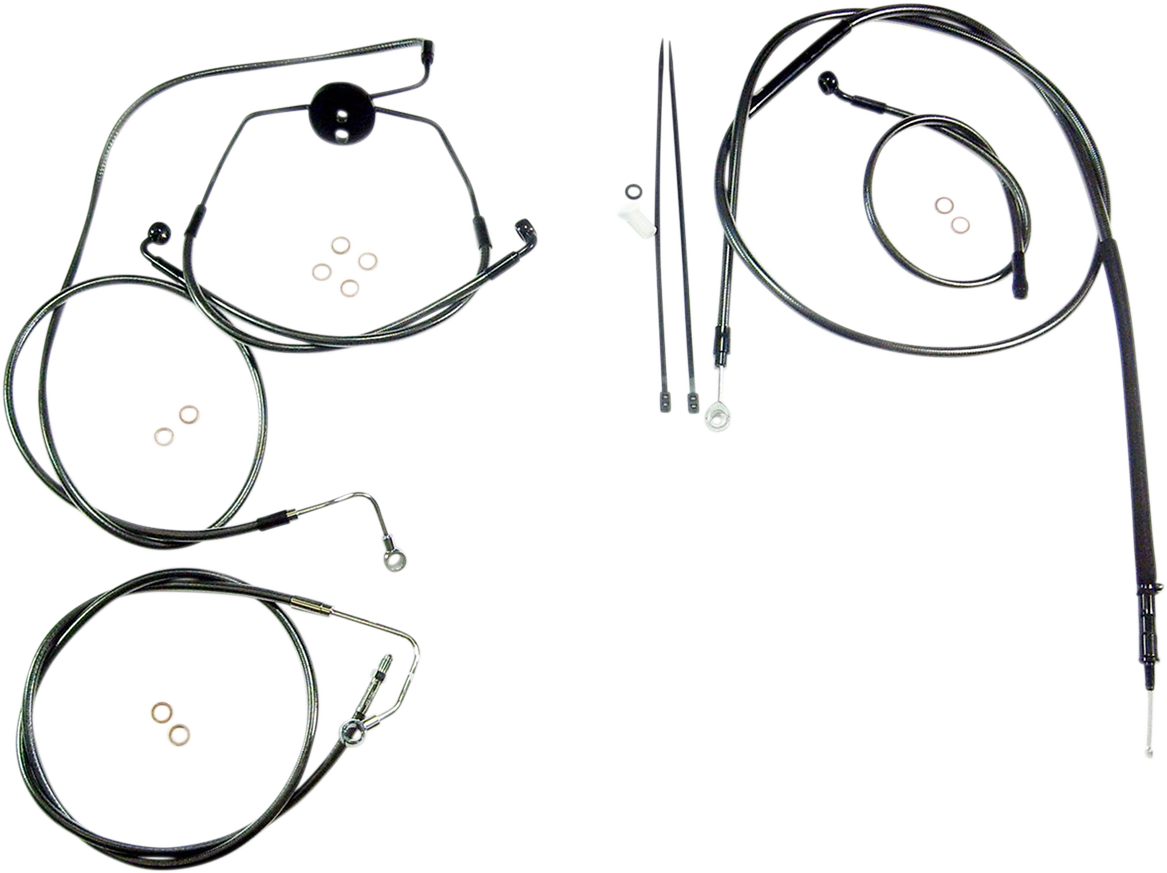 Black Pearl™ Designer Handlebar Installation Kit - 10" - '08-'13 FLH