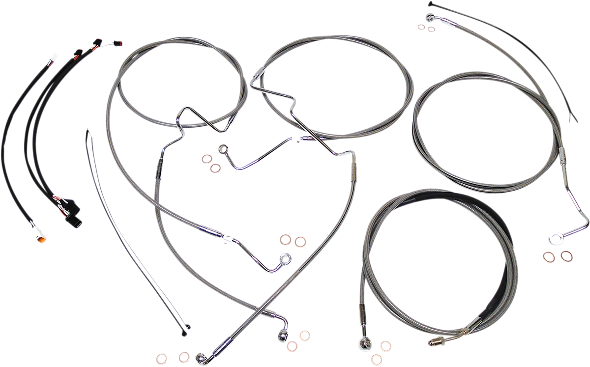 XR Handlebar Installation Kit - 12"-14" Ape Hangers - '17-'20 FLHR - Stainless Steel/Chrome