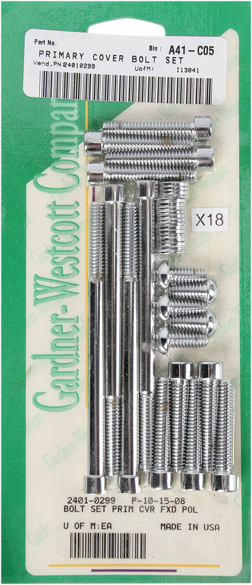 Primary and Derby Cover Bolt Kit