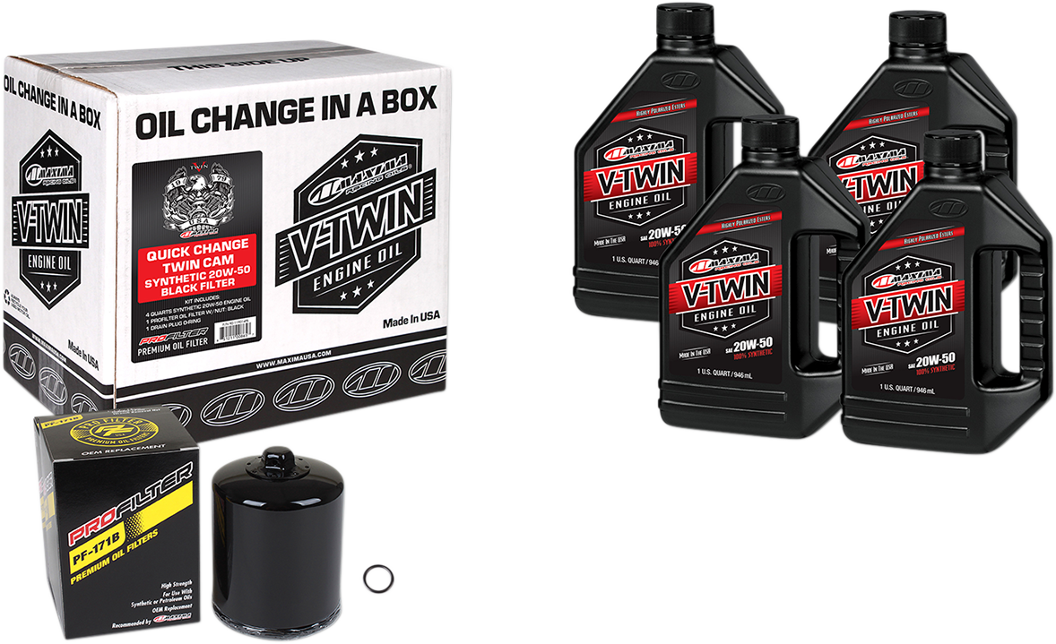 Quick Change Twin Cam Synthetic 20W-50 Oil Change Kit