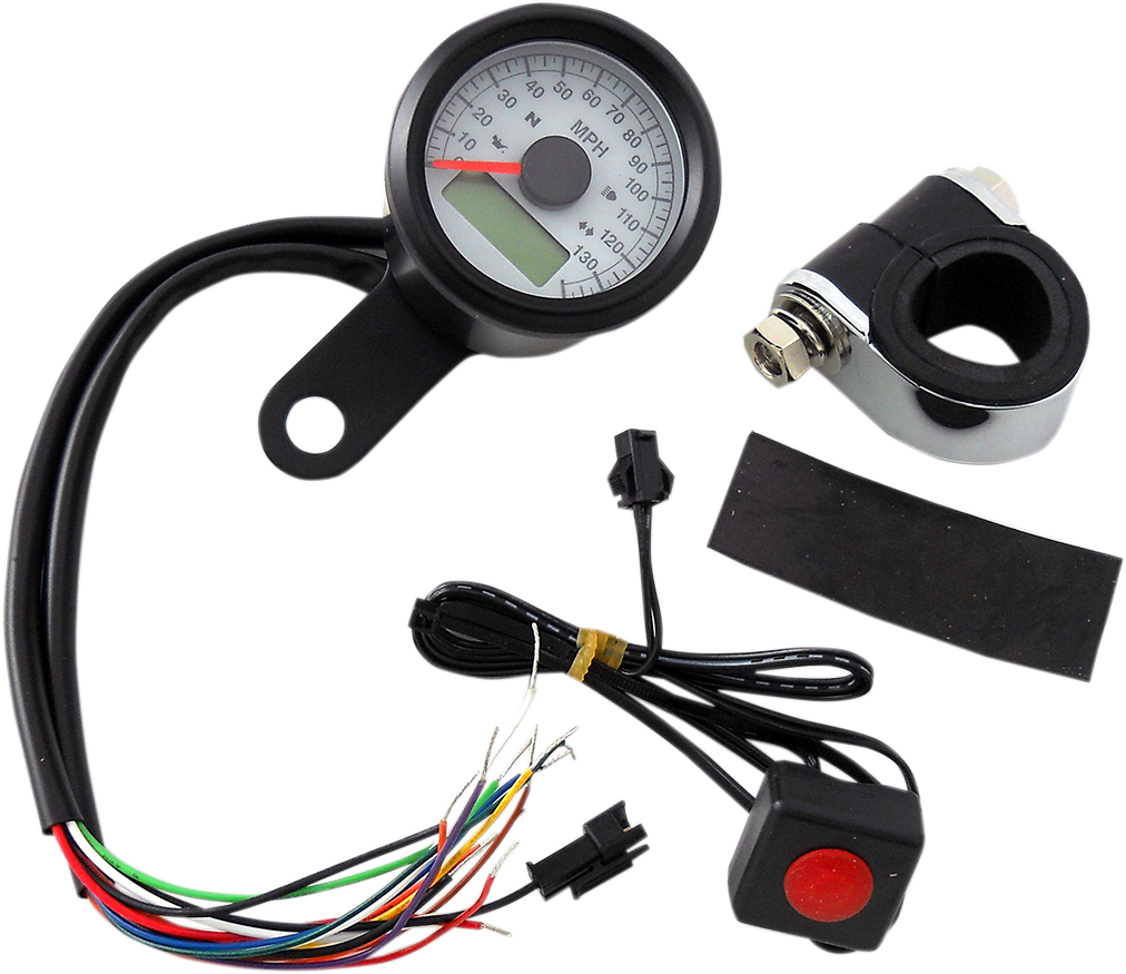 1-7/8" Programmable Electronic Speedometer with Indicator Lights