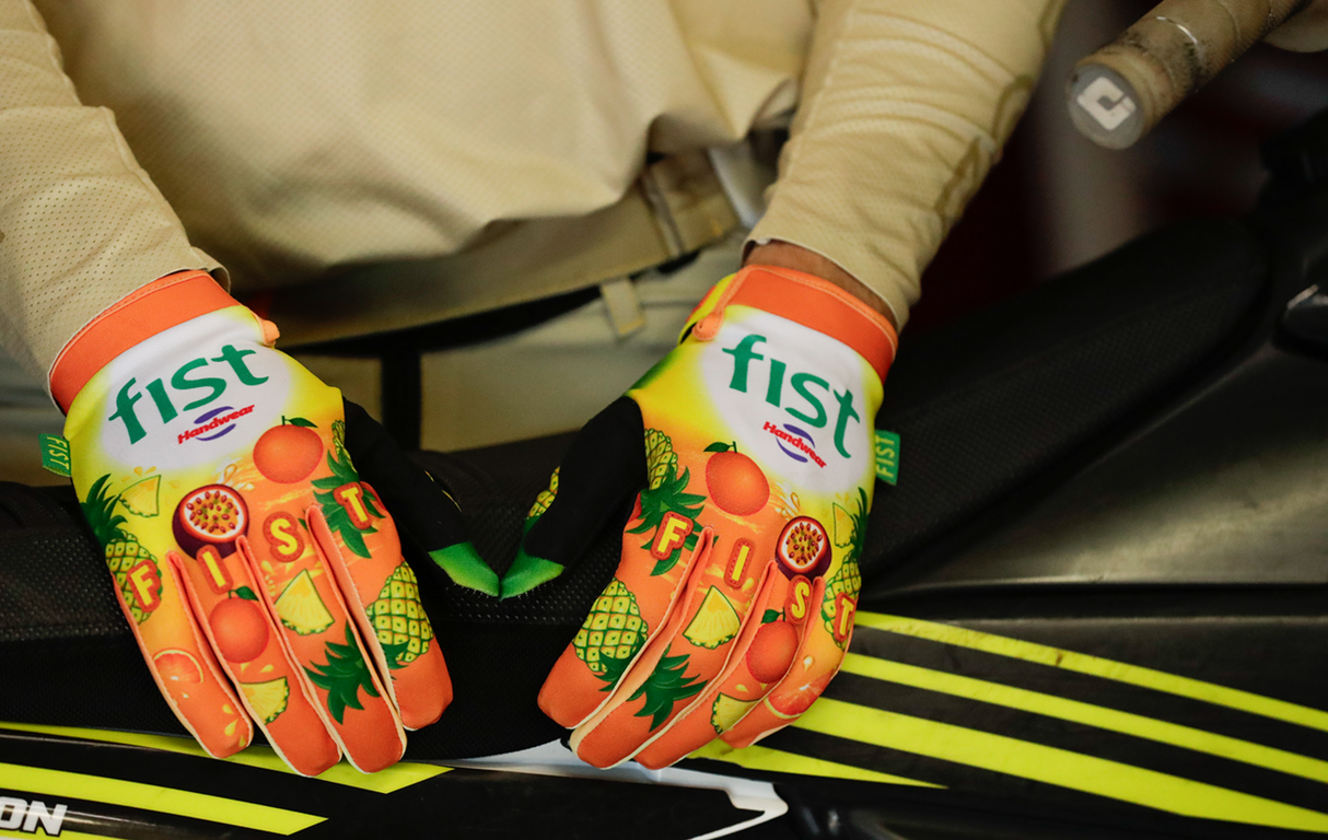 Strapped Fruit Punch Gloves