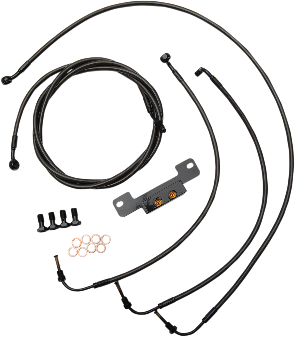 Standard Midnight Braided Handlebar Cable/Brake Line Kit — Ape Hanger