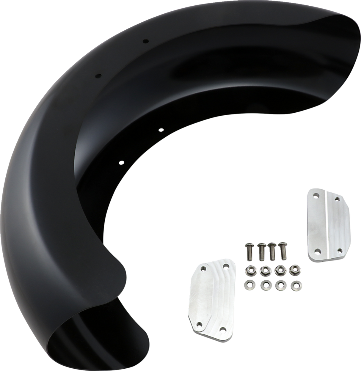 Hugger Series Front Fender with Mounting Blocks for Softail/Dyna