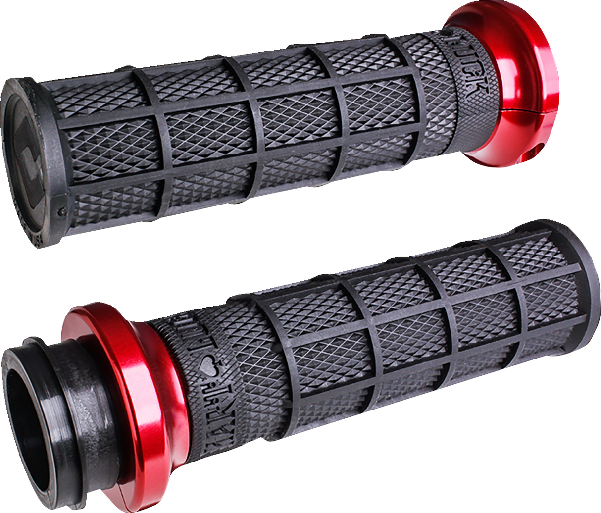 Hart-Luck Signature V-Twin Lock-On™ Grips - Cable - Black/Red