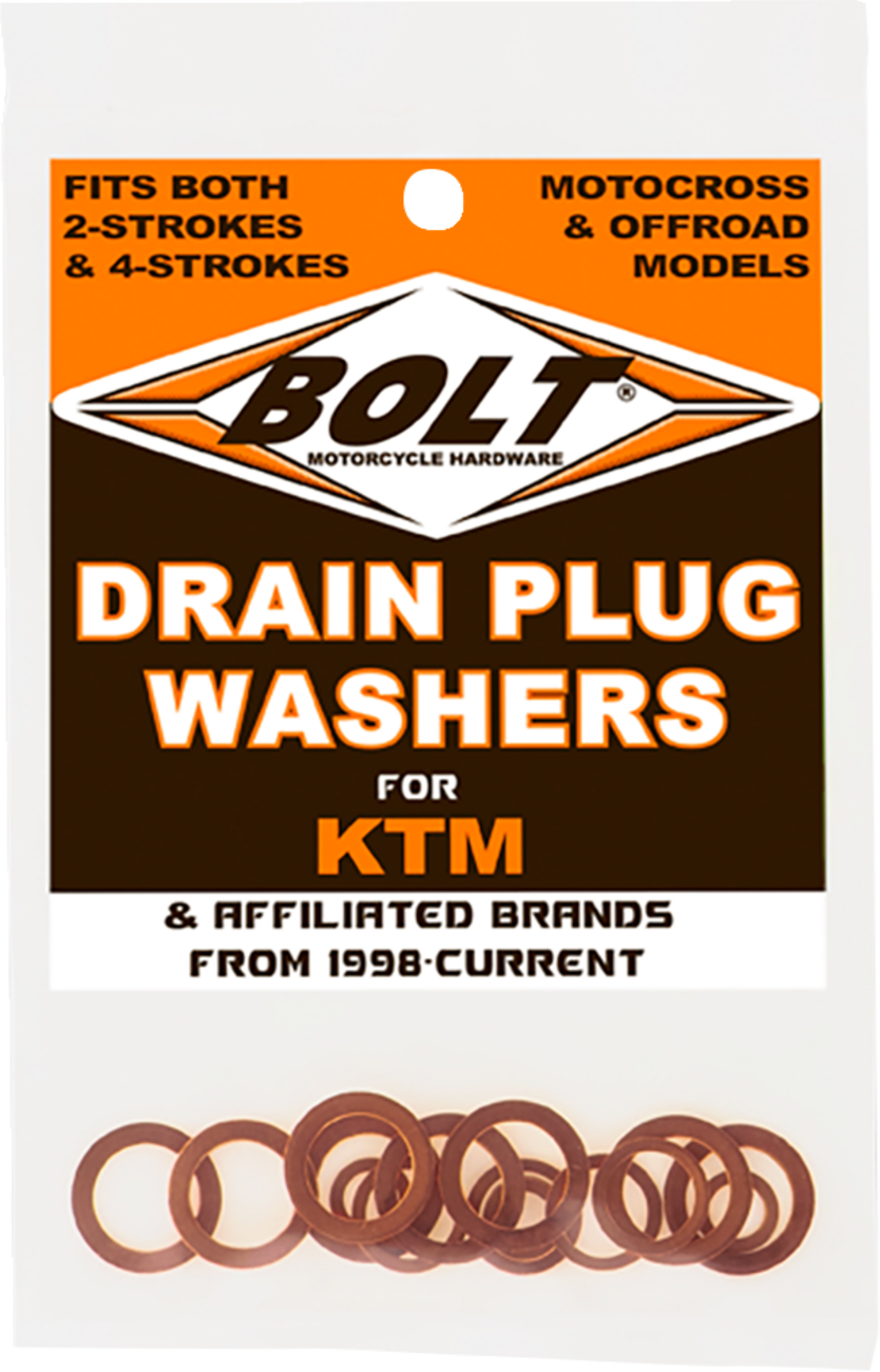 Copper Drain Plug Washer Set