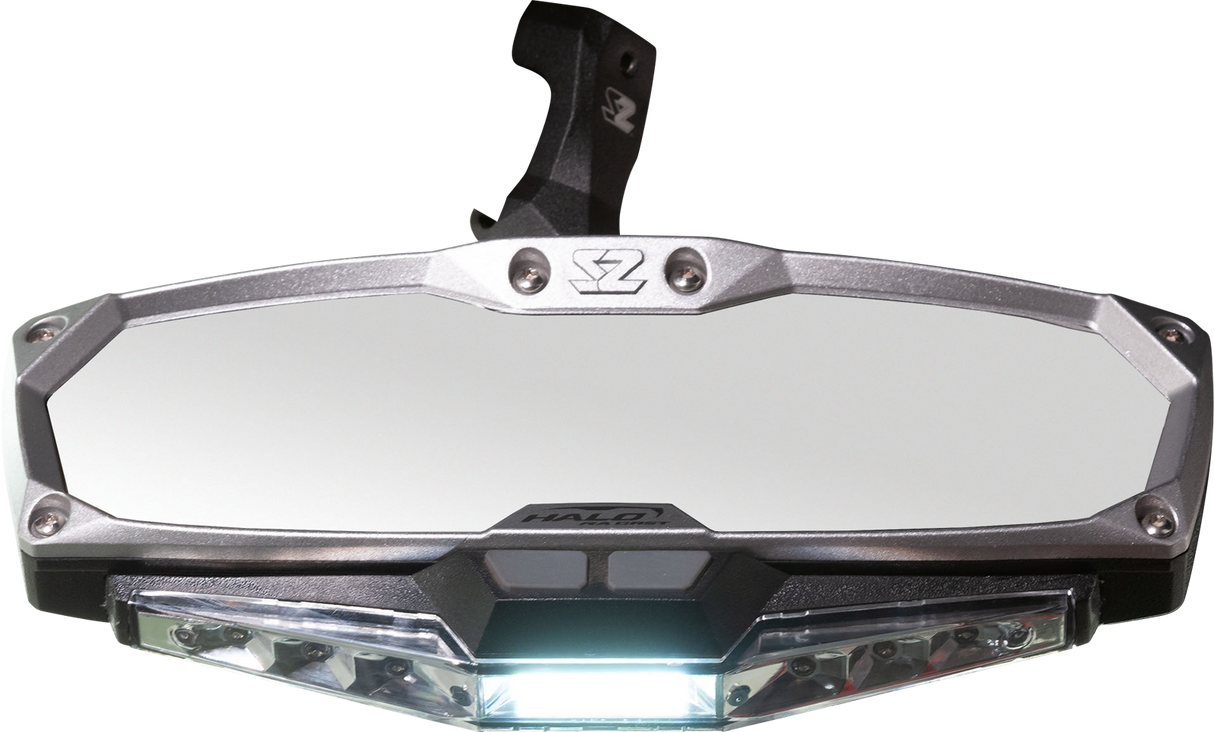 Halo R Rear View Mirror with Cast Aluminum Bezel/LED Cabin Light - Maverick X3