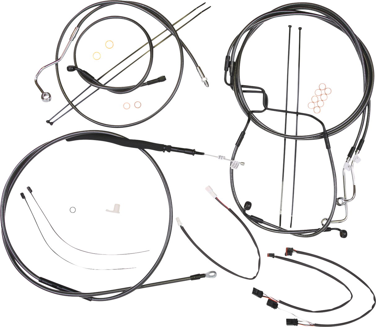 Black Pearl™ Designer Handlebar Installation Kit - 18"-20" - '21-'23 FLTR