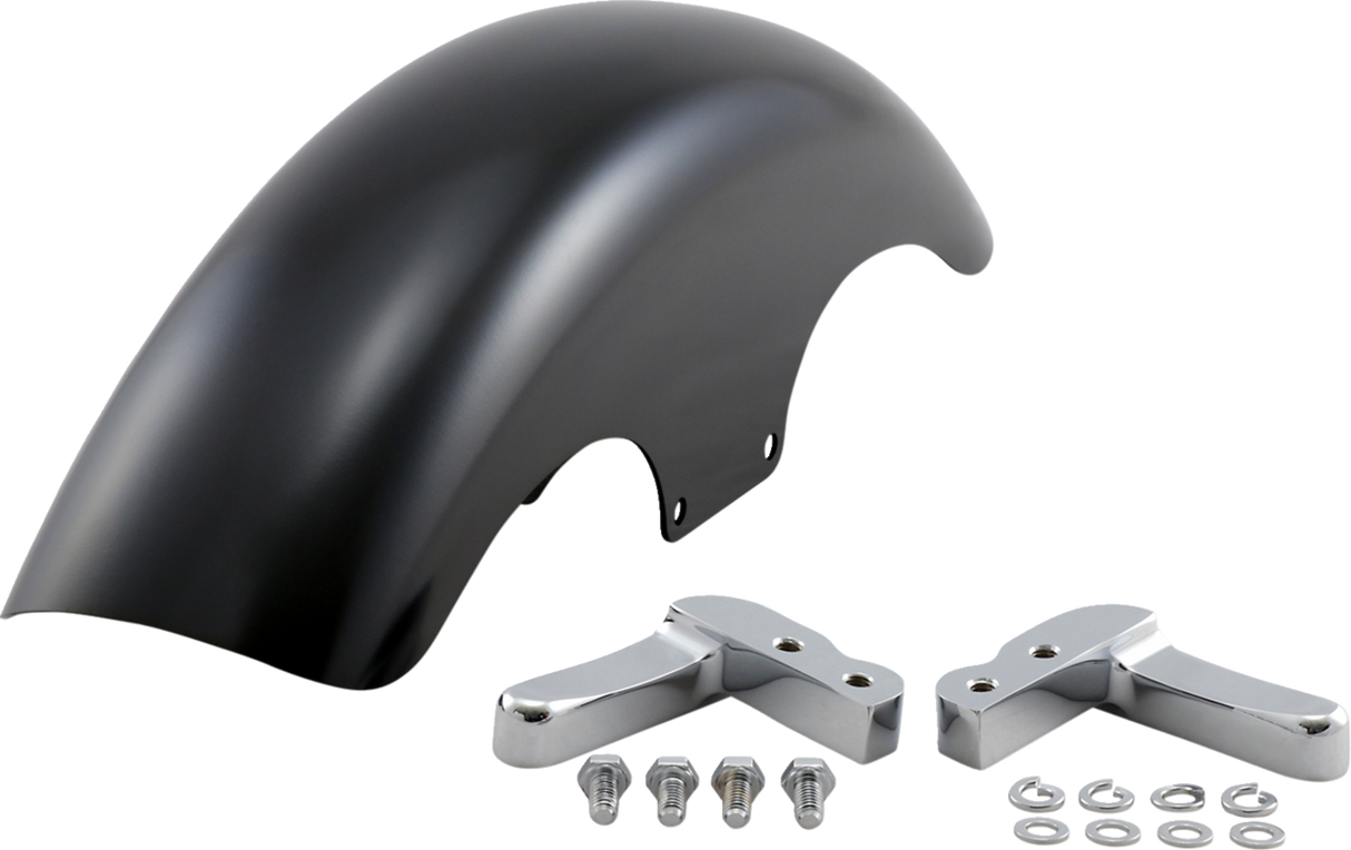 Hugger Series Front Fender with Mounting Blocks for Softail/Dyna